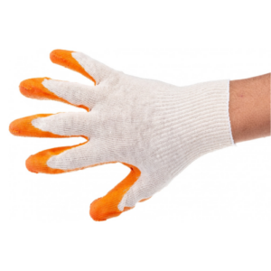 Găng Tay Sợi Phủ Cao Su Màu Cam Một Mặt Siêu Dày BHGR-24525